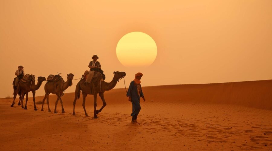 Camel ride in Merzouga